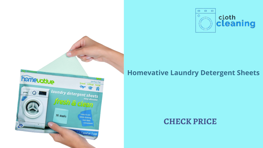 Homevative Laundry Detergent Sheets, 30 Count, Deep Cleaning, Non-Toxic,  Fresh & Clean Scent, Compatible with HE and Standard Washing Machines